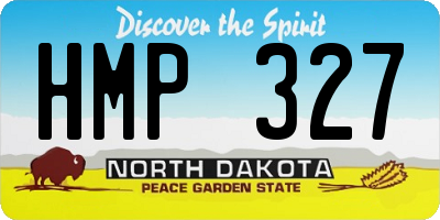 ND license plate HMP327