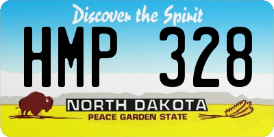 ND license plate HMP328
