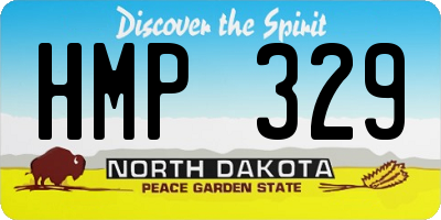 ND license plate HMP329