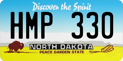 ND license plate HMP330