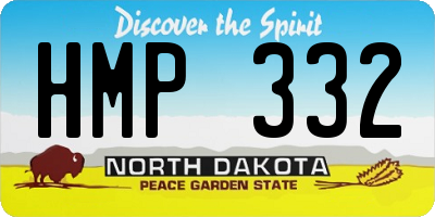 ND license plate HMP332