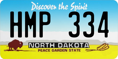 ND license plate HMP334