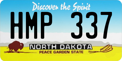 ND license plate HMP337