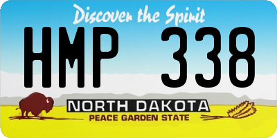 ND license plate HMP338