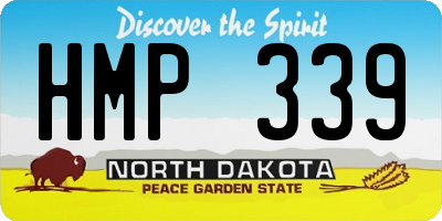 ND license plate HMP339