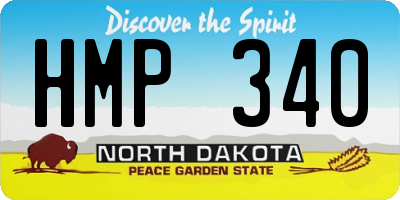 ND license plate HMP340