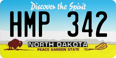 ND license plate HMP342
