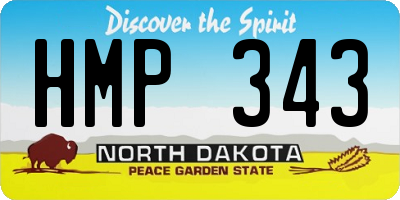ND license plate HMP343