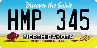 ND license plate HMP345