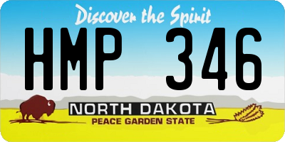 ND license plate HMP346