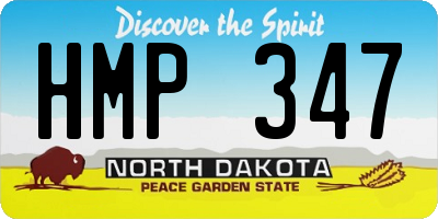ND license plate HMP347
