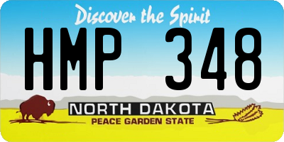 ND license plate HMP348