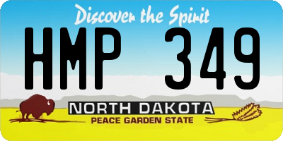 ND license plate HMP349