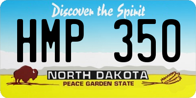 ND license plate HMP350
