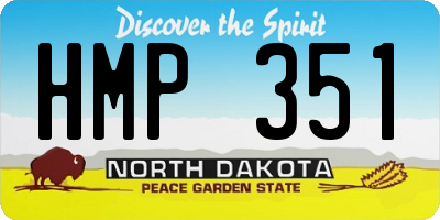 ND license plate HMP351