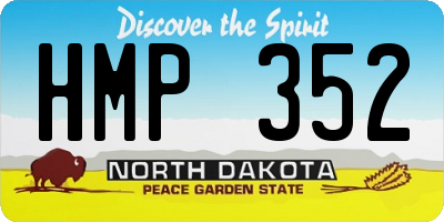 ND license plate HMP352