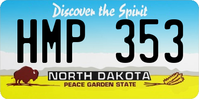 ND license plate HMP353