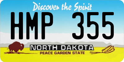 ND license plate HMP355