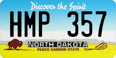 ND license plate HMP357