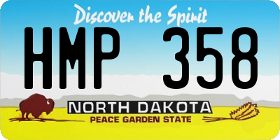 ND license plate HMP358
