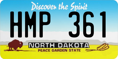 ND license plate HMP361