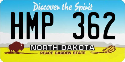 ND license plate HMP362