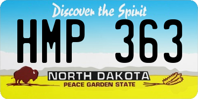 ND license plate HMP363