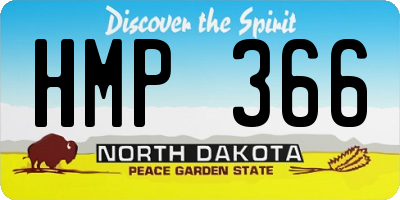 ND license plate HMP366