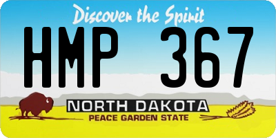 ND license plate HMP367