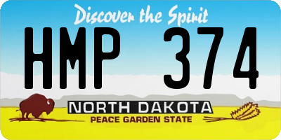 ND license plate HMP374