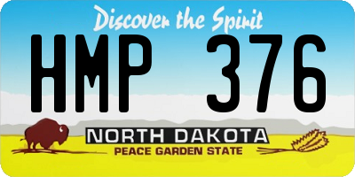 ND license plate HMP376