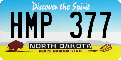 ND license plate HMP377