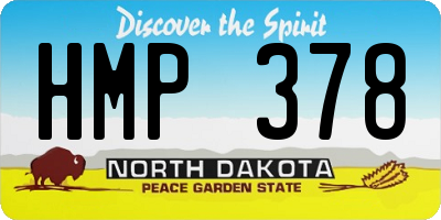 ND license plate HMP378