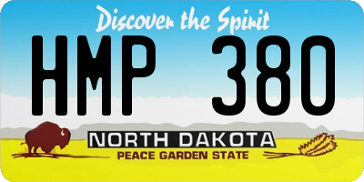 ND license plate HMP380