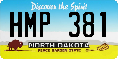 ND license plate HMP381