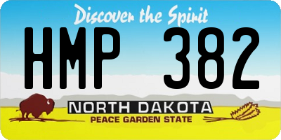 ND license plate HMP382