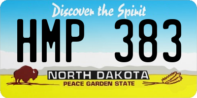 ND license plate HMP383