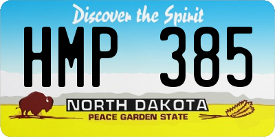 ND license plate HMP385