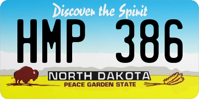 ND license plate HMP386