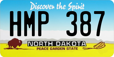 ND license plate HMP387
