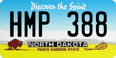 ND license plate HMP388