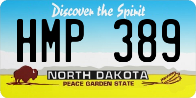 ND license plate HMP389