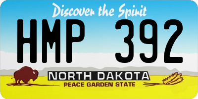 ND license plate HMP392