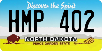 ND license plate HMP402