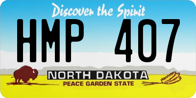 ND license plate HMP407