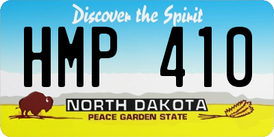 ND license plate HMP410
