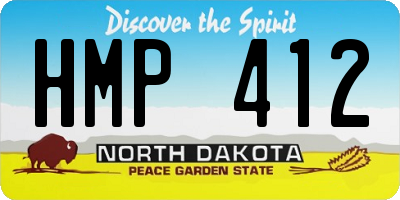 ND license plate HMP412