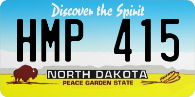 ND license plate HMP415