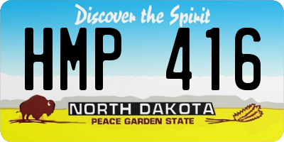 ND license plate HMP416