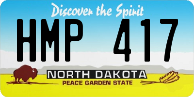 ND license plate HMP417
